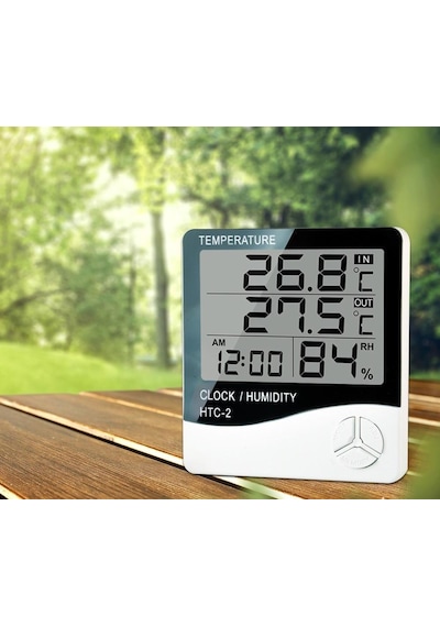 Wellhise Htc-2 Saatli Nem Ölçer ve Dijital Termometre Hafızalı N11.960