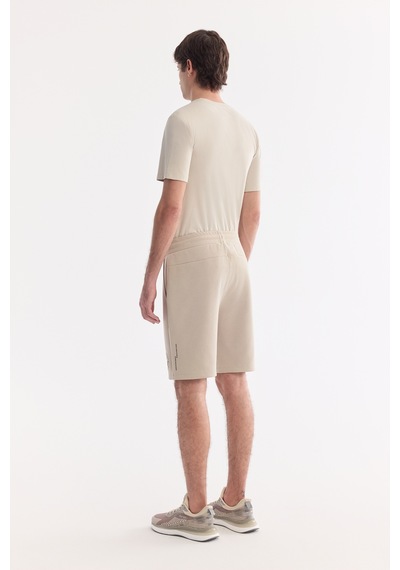 Avva Erkek Bej Beli Lastikli Bağcıklı Bi-stretch Soft Touch Regular Fit Şort A61y3609