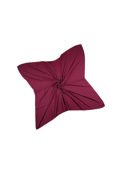 Mim Eşarp Mısırlı Eşarpları Queen Krep Düz Renk Eşarp 110x110 Cm Bordo