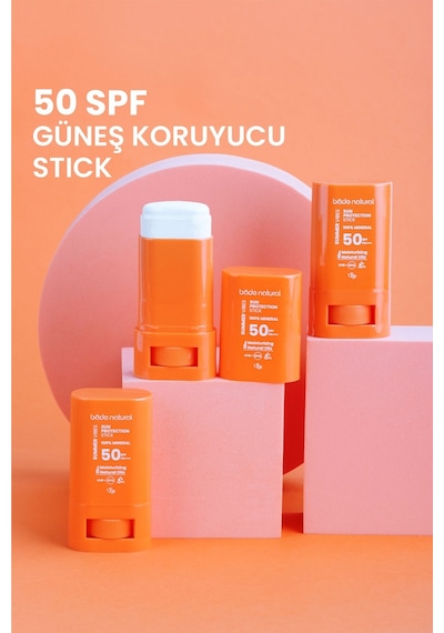 Bade Natural Mineral Filtreli ve Yüksek Koruyucu Doğal Stick Güneş Kremi SPF50 16 G Bade Natural Mineral Filtreli ve Yüksek Koruyucu Doğal Stick Güneş Kremi SPF50 16 G