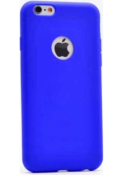 Noktaks - Apple Uyumlu iPhone 6 / 6s - Kılıf Mat Renkli Esnek Premier Silikon Kapak - Saks Mavi