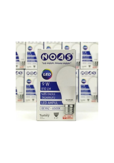 oas LED Ampül 9W Beyaz Işık Ampül - Tasarruflu LED Ampul 9W
