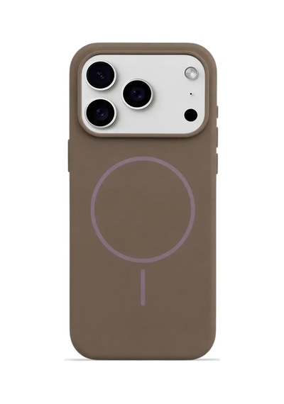 iPhone Uyumlu 17 Pro Max Aura Akıllı Magsafe Animasyonlu Silikon Kılıf Kahverengi