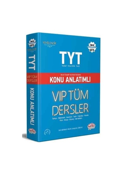 Editör Yayınları Tyt Tüm Dersler Konu Anlatımı Mavi Kitap