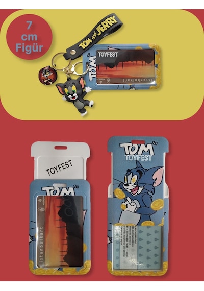 Tom & Jerry - Figürlü Yumuşak Silikonlu Anahtarlık Çanta Aksesuarı Ve Kartlık 2si Bir Arada - 2 Adet
