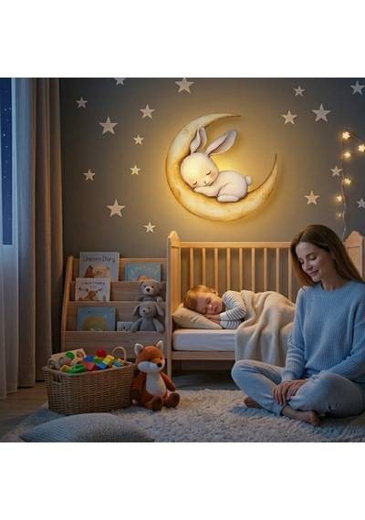 Missidea Ayda Uykucu Tavşan Lamba Beyaz - Bej