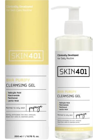 Skin401 Bha Siyah Nokta Karşıtı Yüz Temizleme Jeli 200 ML