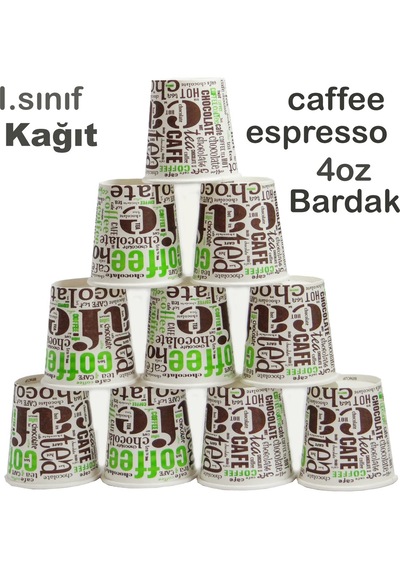 4 Oz Karton Bardak Sızdırmaz Espresso Ve Kahve Bardağı - 250 Adet