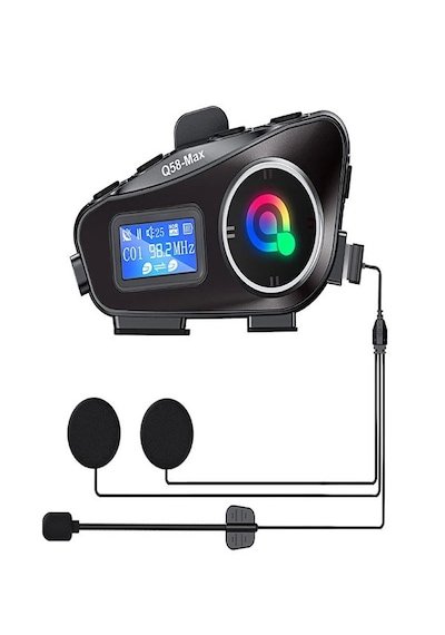 Q58- Max Ipx6 Su Geçirmez Sd Kartlı Siri Destek Eq Ses İnterkom Kask Kulaklığı