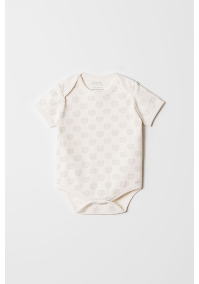 Hafy Baby 3 Lü Zarf Yaka, Kısa Kollu, Bebek Zıbın Takımı / Body Bej - Krem