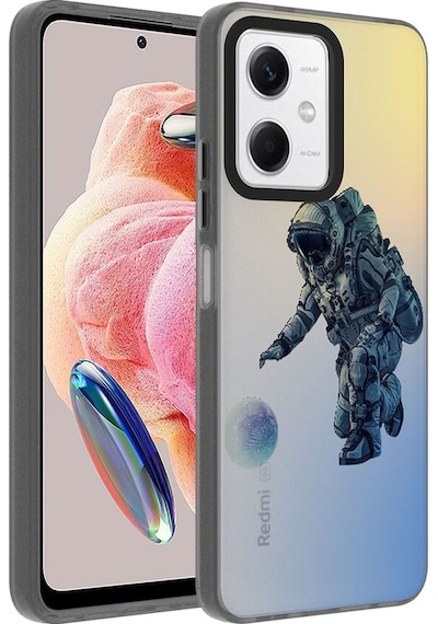Xiaomi Redmi Note 12 4g Kılıf Desenli Zore Dragon Sert Kapak Astronot