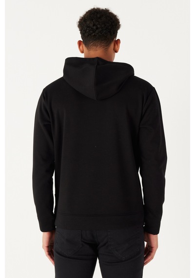Ac&Co / Altınyıldız Classics Erkek Sıyah Standart Fit Normal Kesim İçi Şardonlu Kapüşonlu Sweatshirt SIYAH Ac&Co / Altınyıldız Classics Erkek Sıyah Standart Fit Normal Kesim İçi Şardonlu Kapüşonlu Sweatshirt SIYAH