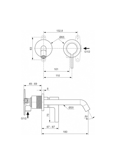 Ideal Joy Ank.lavabo Bat.-krom-kıt2