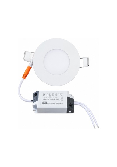 Akıllıelma-leva Lv-3089 Led Panel Yuvarlak Slim Sıva Altı 3w Beyaz 8,5cm