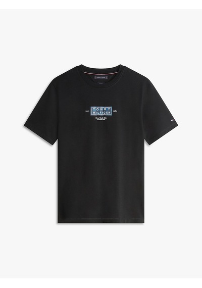 Tommy Hilfiger Mw0mw42392 Heritage Label Erkek Tişört Siyah
