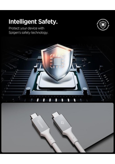 Spigen Usb-c To Usb-c 1 Metre Kablo 100w Güç/pps 2.0 Desteği Super Hızlı Şarj / 5 Gbps E-marker Çip Data Aktarım Hızı/pd Usb 3.2 Type-c Ekstra Dayanıklı Mfı Lisanslı White Spigen Usb-c To Usb-c 1 Metre Kablo 100w Güç/pps 2.0 Desteği Super Hızlı Şarj / 5 Gbps E-marker Çip Data Aktarım Hızı/pd Usb 3.2 Type-c Ekstra Dayanıklı Mfı Lisanslı White
