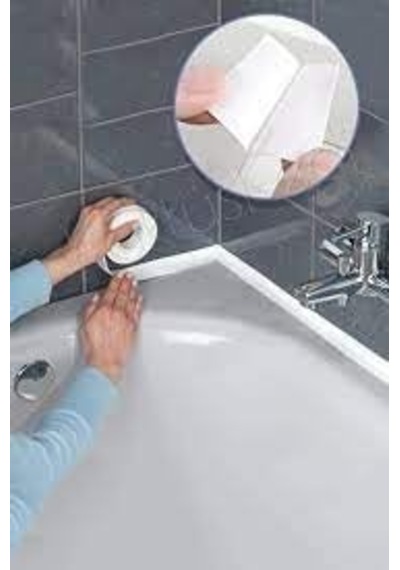 Bay-tec Banyo Küvet Mutfak Lavabo Beyaz Su Sızdırmaz Bant Su Geçirmez Bant 3,2 Metre 38mm 3,2 Metre