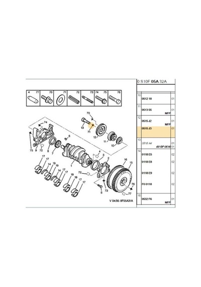 Krank Kasnağı 106 405 Partner Berlingo Saxo 2521512001-0515.j3
