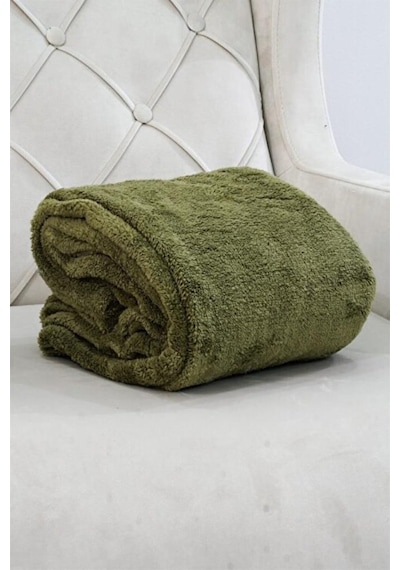 Mulberry Wellsoft Battaniye Televizyon Battaniyesi peluş Polar Battaniye çift Kişilik 220 230 Haki