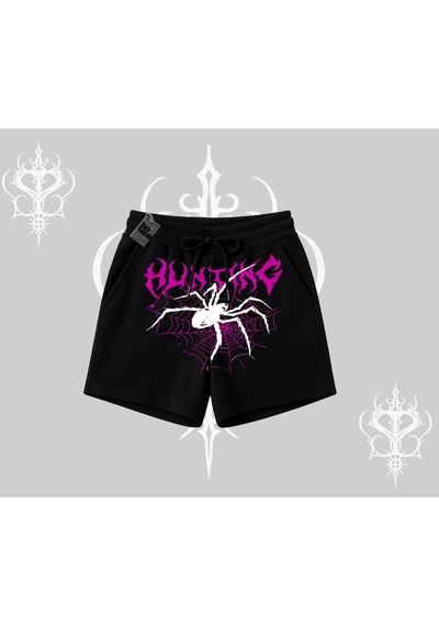 Tarzsokak Beyaz Şort Autumn Spider Siyah