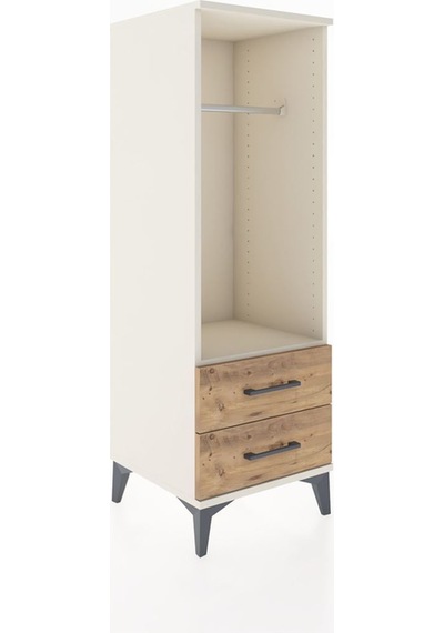 Hyperion Dolap Tek Raflı 2 Çekmeceli Tek Askılı 44x44x134 Aytaşı-çam Aytası