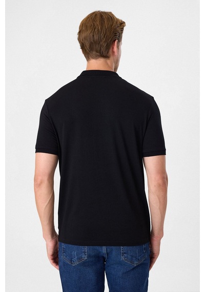 Back And Bond Siyah Regular Fit Polo Yaka Tişört