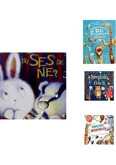 Bu Ses De Ne ,hayvanat Bahçesinde Diş Fırçalama Günü,sevginin Gücü,davetsiz Misafirler-4 Kitap Set 7009