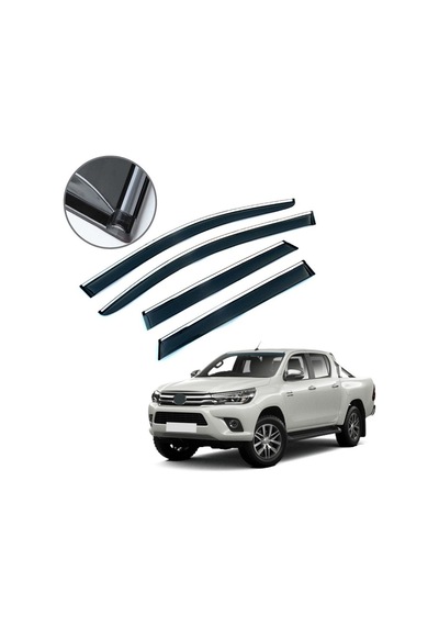 Toyota Uyumlu Hilux Krom Çıtalı Cam Rüzgarlığı 2015-2019