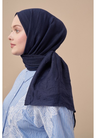 Bambu Kraş Şal Tesettür Giyim, Yüksek Kalite, Hafif, Rahat, Şık, Premium, Lux, Shawl, Scarf Lacivert