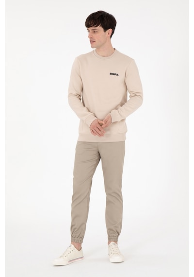 U.S. Polo Assn. Erkek Regular Fit Bisiklet Yaka Taş Sweatshirt 50292362-VR049