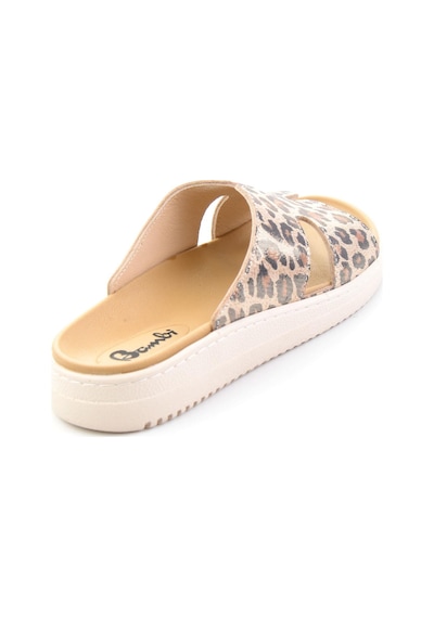 Bambi Leopar Hakiki Deri Kadın Terlik K04694025003
