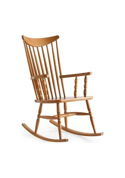Willlow Rocker Ahşap Sallanır Sandalye Natürel