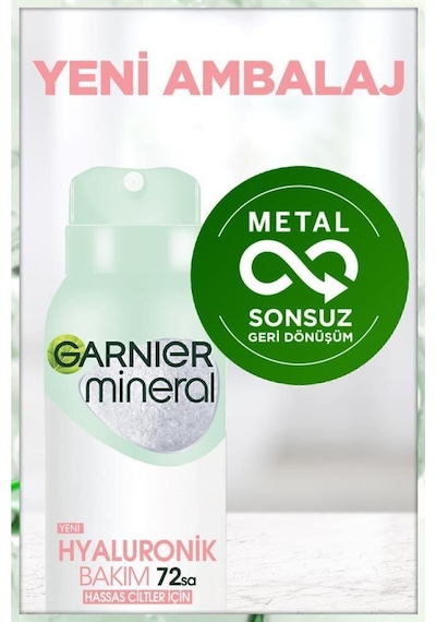 Mineral Hyaluronik Bakım Sprey Deodorant 5'li Set