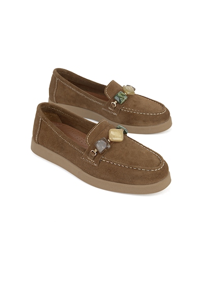 Ziya, Kadın Hakiki Deri Loafer Ayakkabı 161359z710 Caramel 161359z710 809