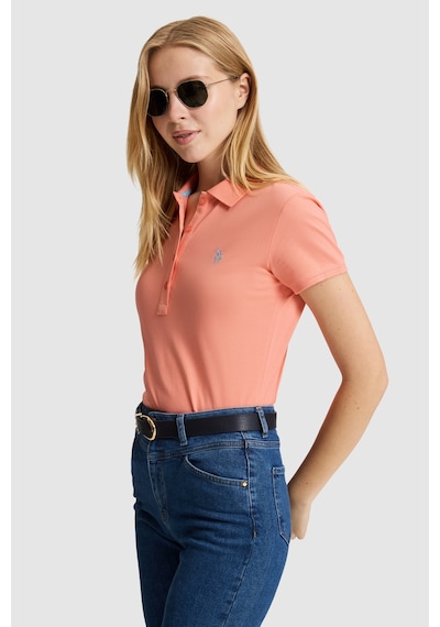 U.S. Polo Assn. U.s. Polo Assn. Kadın Mercan Tişört Basic 50321818-vr204 Coral