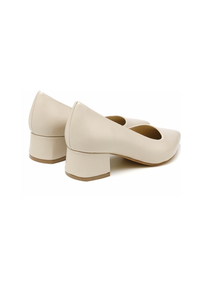 Topuklu/ Stiletto Kadın Rc-4004 Deriden Krem Krem