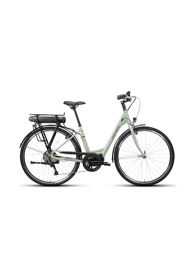 Carraro E-power Kadın Şehir Bisikleti 450h V 28 Jant Mat Adaçayı Koyu Yeşil Çok Renkli