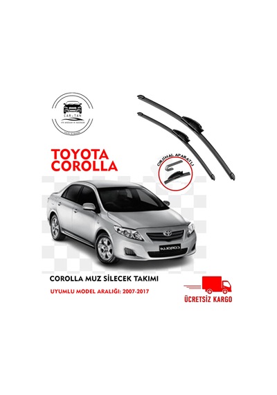 Toyota Corolla Uyumlu Silecek Seti Araca Özel  Aparat (2007 - 201
