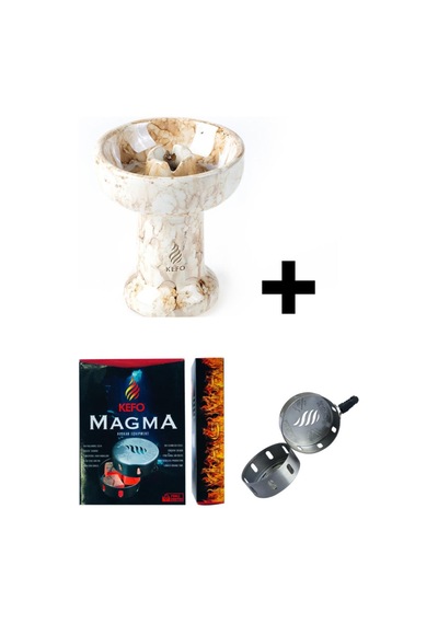 Kefo Gold Kefo Sarı Rock Star Lüle + Kefo Magma Nargile Lotus Közlük Cezve