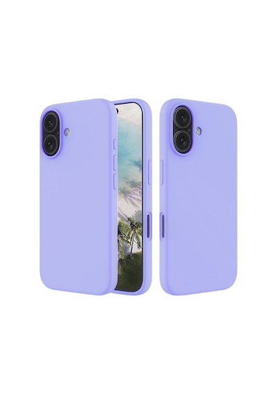 Apple Uyumlu iPhone 16 Plus  Silikon Kılıf - Pastel Renk Tonu Esnek Tam Koruma Kapak - Lila