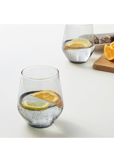 Ikea Ivrıg 4'lı İçecek Seti 450 Ml Şeffaf Siyah Çok Renkli