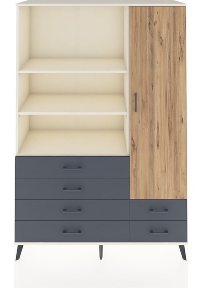 Hyperion Dolap 7 Raflı 6 Çekmeceli Tek Kapaklı 132x44x195 Aytaşı-çam/antrasit Atlas Çam/antrasıt Hyperion Dolap 7 Raflı 6 Çekmeceli Tek Kapaklı 132x44x195 Aytaşı-çam/antrasit Atlas Çam/antrasıt