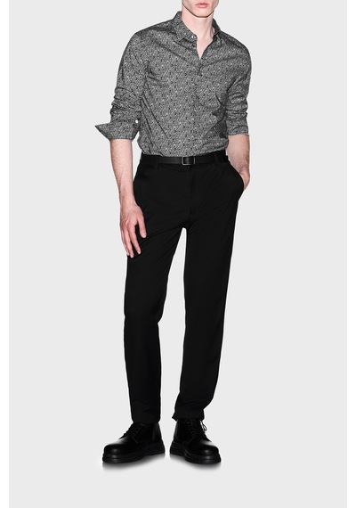 Armani Exchange Tamamı Logolu Slim Fit Uzun Kollu Gömlek Erkek Gömlek Xm000625 Af13184 Fc342 Siyah SİYAH