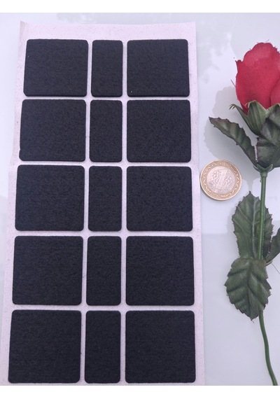 Keçe 90735 Hrd 4 Paket 40mm Siyah Masa Sandalye Koltuk Baza Ayak Çizdirmez Yapışkanlı