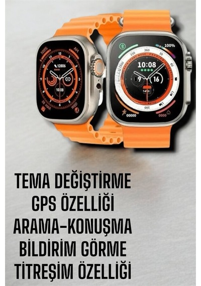 Suya Ve Toza Dayanıklı 45 Mm Akıllı Saat Bildirim Ve Cevapsız Çağ