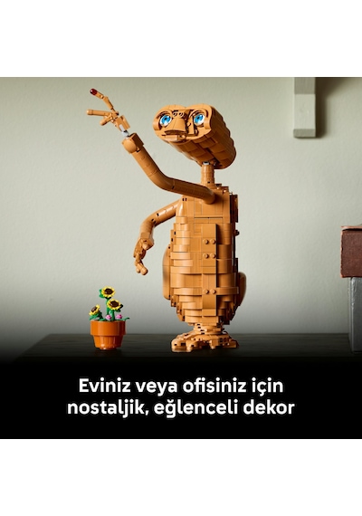 LEGO® Ideas E.T. the Extra-Terrestrial 21370 - Yetişkinler için Işıklı Yapım Parçası İçeren Model Yapım Seti (1226 Parça)