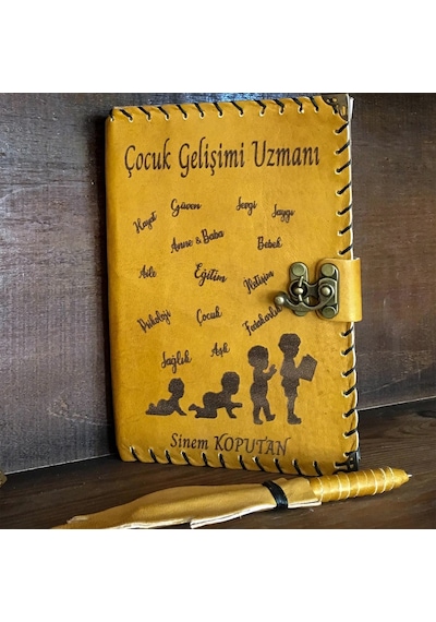 Çocuk Gelişim Uzmanına Deri Defter