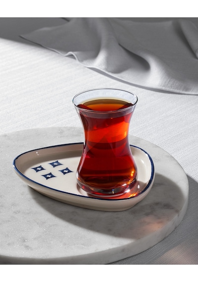 Madame Coco Vie Rouge Bourges 4'lü Çay Seti - Mavi/beyaz - 155 Ml 8684427290538 Çok Renkli