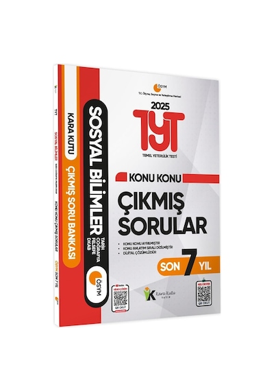 2025 YKS-TYT Tüm Dersler Çıkmış Soru Bankası Kara Kutu 4lü Set Konu Konu Son 7 Yıl Video/PDF Çözümlü