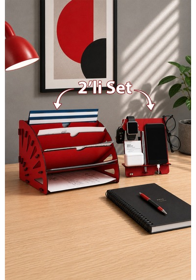 Quarter Masaüstü Organizer Ve Telefon Standı 2'li Set Ahşap Dosya Düzenleyici Dekoratif Dairesel Evrak Rafı Kırmızı - 901034195 Kırmızı Quarter Masaüstü Organizer Ve Telefon Standı 2'li Set Ahşap Dosya Düzenleyici Dekoratif Dairesel Evrak Rafı Kırmızı - 901034195 Kırmızı